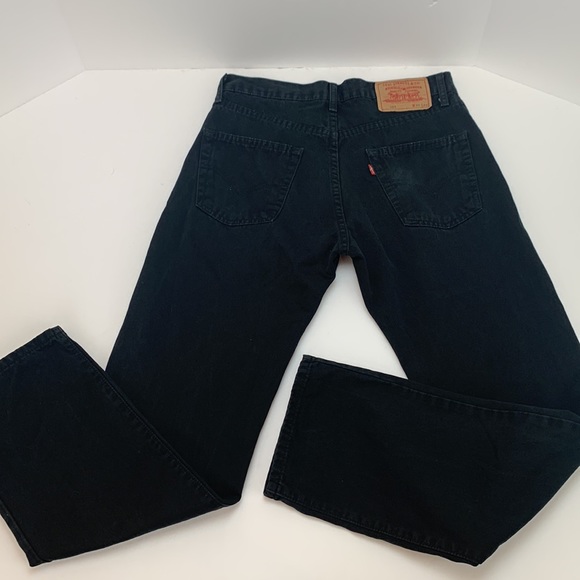 Levi’s 551 Black Denim Button Fly Straight Leg Jeans W30 - Picture 2 of 16